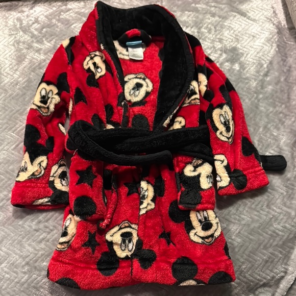 Disney | Pajamas | Disney Red And Black Mickey Mouse Kids Robe | Poshmark